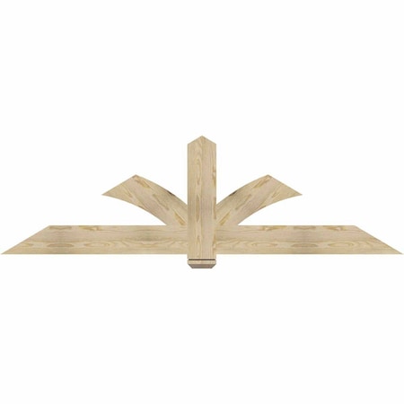 Ekena Millwork Redmond Rough Sawn Timber Gable Bracket, Douglas Fir, 84"W x 24"H x 2"D x 6"F, 7/12 Pitch GBW084X24X0206RED00RDF